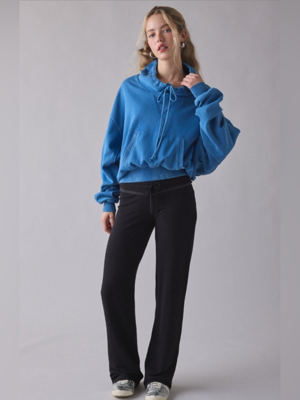 Out From Under Hear Me Out Drawstring Mock-neck Pullover NWOT